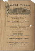 Restaurant du Grand Hôtel Terminus, lunch menu, March 5