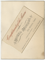New Year's menu, Hotel Morgan