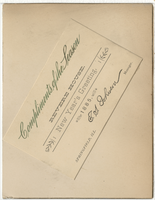 New Year's celebration 1885, menu, Revere House