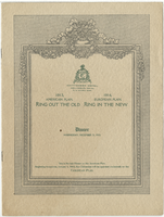 New Year's Eve dinner, December 31, 1913, Chittenden Hotel