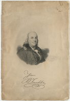Celebration of the 183rd anniversary of Benjamin Franklin by the Typothetae of Chicago, dinner menu, January 17, 1889, at Tremont House