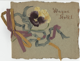 Wayne Hotel Easter Sunday menu, April 17, 1892