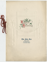 The New Fay Easter dinner menu, Sunday, April 7, 1912