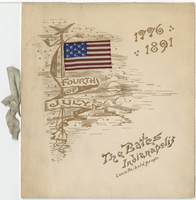 Fourth of July breakfast menu, Saturday, July 4, 1891, The Bates