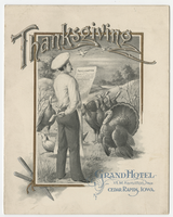 Thanksgiving, menu, Grand Hotel