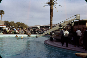 Slide of the Sands Hotel pool, Las Vegas, circa 1950s-1960s