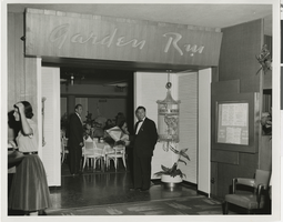 Photograph of the entrance to the Garden Room restaurant in the Sands Hotel, Las Vegas, circa 1950s