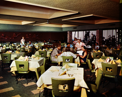Photograph of a restaurant in the Sands Hotel, Las Vegas, circa 1950s