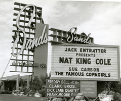 Photograph of the Sands Hotel sign, Las Vegas, circa 1950s-1960s