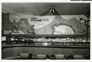 Photograph of a mural by Allan Stewart in the Sands Hotel, Las Vegas, 1952