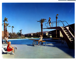 Photograph of the Sands Hotel pool, Las Vegas, circa 1950s