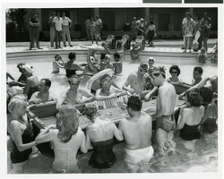 Photograph of poolside gambling, Las Vegas, 1954