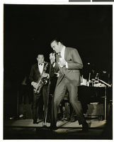 Unidentified singer performing at the Sands Hotel and Casino, Las Vegas, circa 1950s-1960s