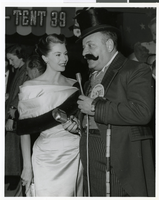 Photograph of an unidentified woman and man at a Variety Club fundraising event, Las Vegas, circa 1950s
