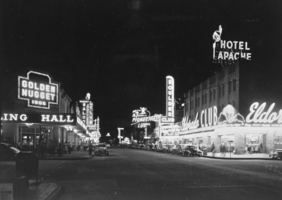 Film transparency of Fremont Street, Las Vegas, circa 1946