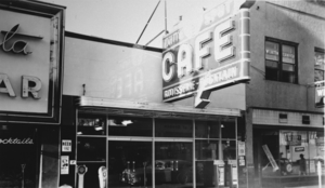 Film transparency of the White Spot Cafe, circa late 1940s- early 1950s