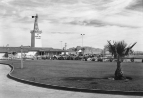 Film transparency of the El Rancho parking lot, Las Vegas, circa 1941-1960