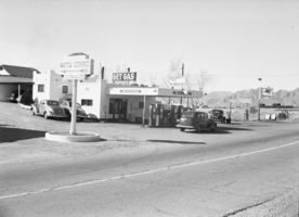 Film transparency of the Boulder City Auto Court, Boulder City, Nevada, circa 1930-1940