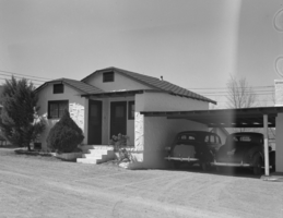 Film transparency of the Boulder City Auto Court, Boulder City, Nevada, circa 1930-1940