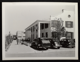 Photograph of exterior of Boulder Dam Hotel, Boulder City, Nevada, circa 1930s