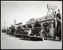 Photograph of businesses on Nevada Highway, Boulder City, Nevada, circa 1939