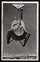 Postcard showing bucket used for concrete pouring, Hoover Dam, circa 1930-1935