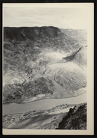 Photograph of construction of roads in Black Canyon, Hoover Dam, circa 1930-1935