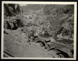 Photograph of water diversion, Hoover Dam construction site, April 20, 1933