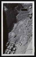 Photograph of Hoover Dam construction site, circa 1930-1935