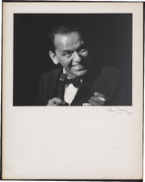 Photograph of Frank Sinatra performing at the Sands Hotel, Las Vegas, Nevada, circa 1960s