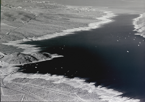 Film transparency of an aerial view of Lake Mead, circa 1930s