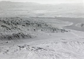 Film transparency of an aerial view of Lake Mead, circa 1930s
