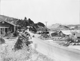 Film transparency of a small mining town, unidentified location, circa mid 1900s