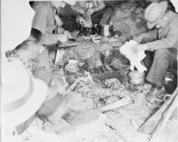 Film transparency of Queho's remains, unidentified location, circa 1940