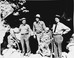 Film transparency of Queho's remains, unidentified location, circa 1940