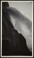 Photograph of open valves at Hoover Dam, circa 1935-1936