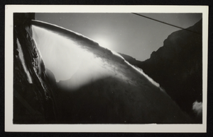 Photograph of open valves at Hoover Dam, circa 1935-1936