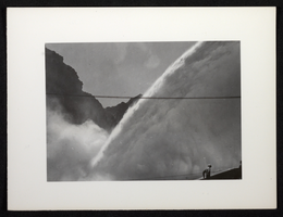 Photograph of open valves at Hoover Dam, circa 1935-1936