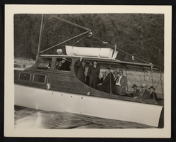 Photograph of unidentified men at Lake Mead, Hoover Dam, circa October 1946