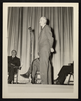 Photograph of a man speaking, Hoover Dam, October, 1946