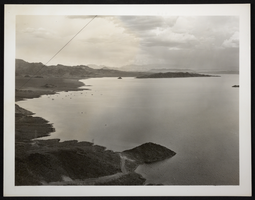 Photograph of an aerial view of Lake Mead, circa 1934-1950s