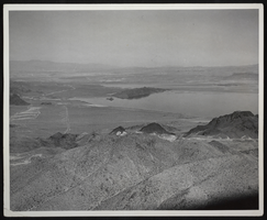 Photograph of an aerial view of Lake Mead, circa 1934-1950s