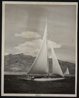 Photograph of a sailboat, Lake Mead, circa 1935-1950