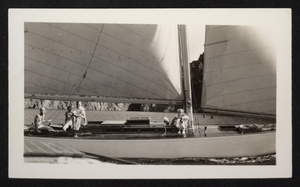 Photograph of a sailboat, Lake Mead, circa 1935-1950