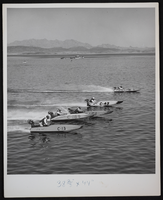 Photograph of racing boats on Lake Mead, circa late 1935-1950