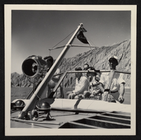 Photograph of power boat on Lake Mead, circa late 1935-1950