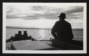 Photograph of fisherman on Lake Mead, circa 1930s-1950s