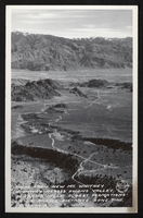 Postcard showing view from Mount Whitney Highway across Owens Valley, Lone Pine, California, circa mid 1900s