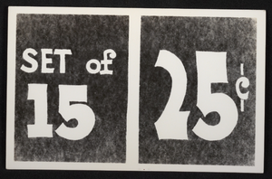 Postcard of an advertisement for postcards, circa mid 1900s