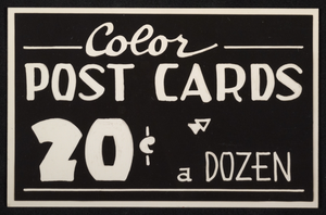 Postcard of an advertisement for postcards, circa mid 1900s